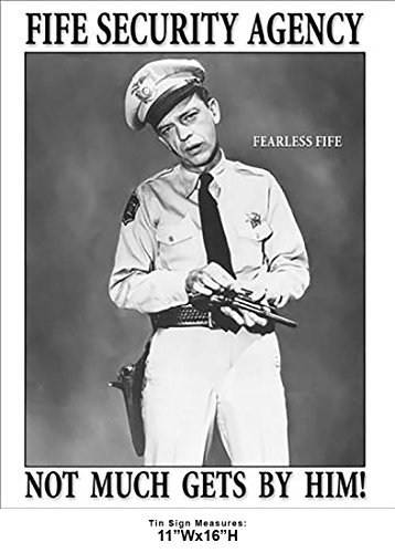 Shop72 - Hollywood Movie Tin Sign Funny FIFE Security Agency Tinsign -