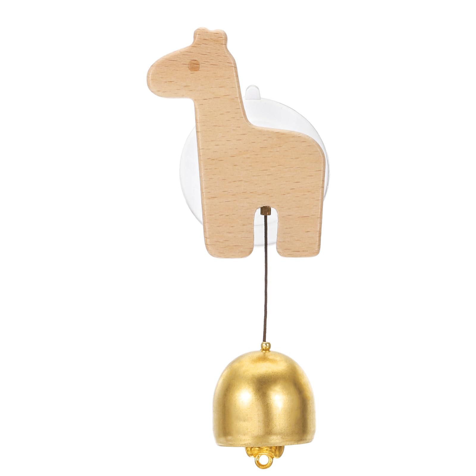 PATIKIL Shopkeepers Bell, Wood Door Chime Hanging Door Bell Jingle Bells Animal Metal Doorbell with Suction Cup for Door Opening Business When Entering Decoration,Horse
