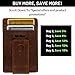 Slim Leather Money Clip Wallet for Men - Best Front Pocket Wallet with Credit Card Holder & ID Case - RFID Blocking (Brown)