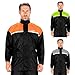 Viking Cycle Nomad Rain Suit for Men & Women 2 Piece Waterproof Rain Jacket Pant Gear Lightweight Reflective Raincoat with Hoodie