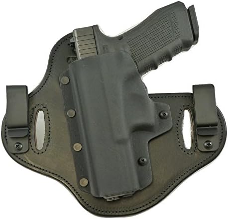 Hidden Hybrid Holsters, Sig Sauer P228 / M11 A1 no rail - Black Kydex/ Black Leather- LH Draw