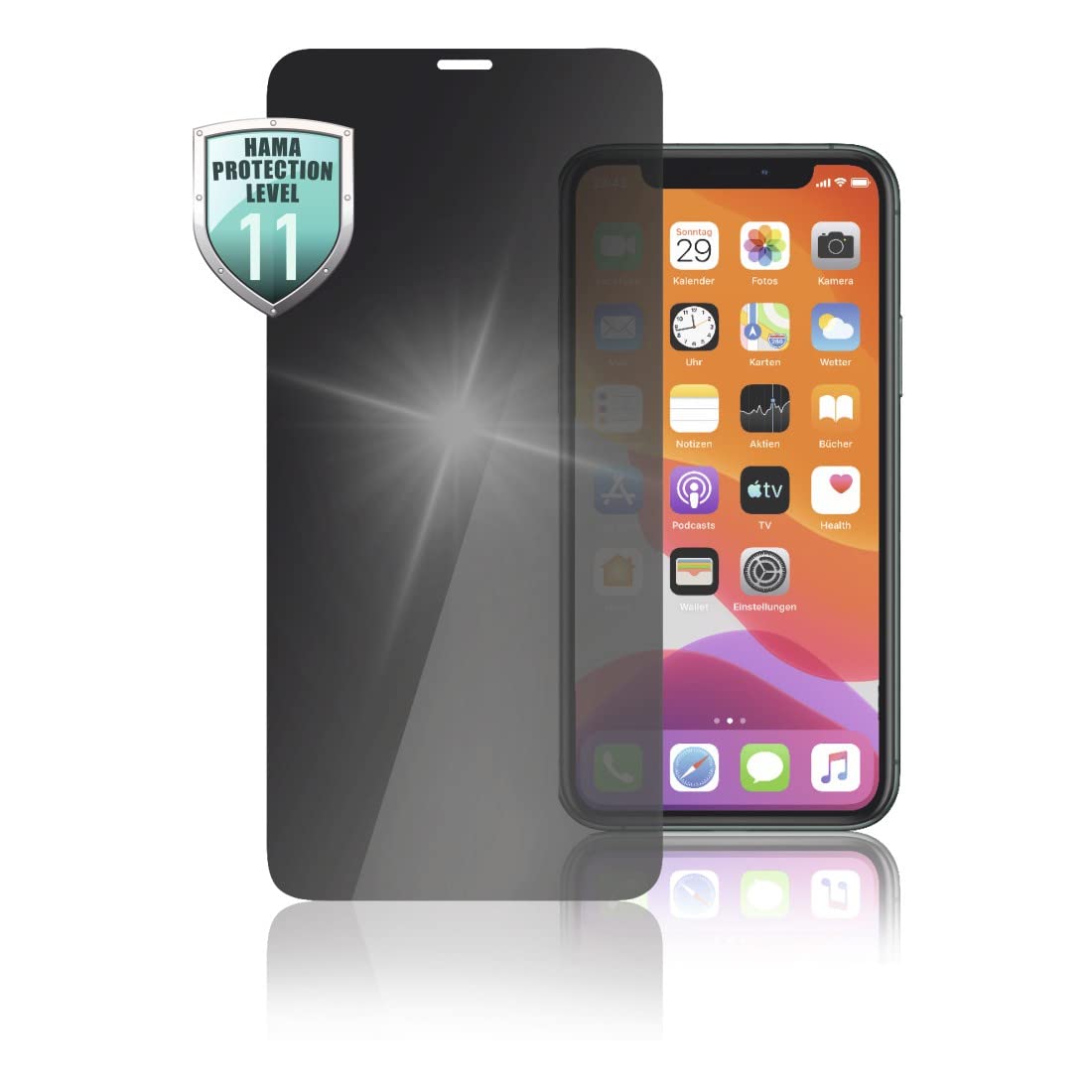 Hama Privacy 186295 Screen Protector Glass Suitable for Apple iPhone X/XS / 11 Pro