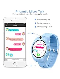 Smartwatch for Kids GPS Tracker Kids Smart Watch for Girls Boys with SOS Camera Alarm Clock Game 1.44 inch Touch Screen Sport Fitness Tracker Smart Watches(Blue)