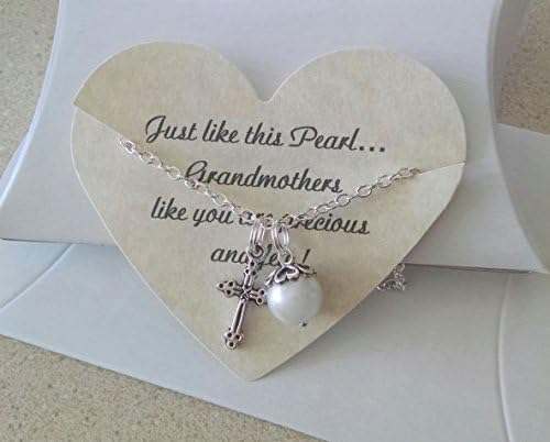 Grandma Necklace, Grandmother of the Bride, Grandmother of the Groom, Wedding Gift for Grandmother, Pearl Necklace, Godmother Jewelry, Godmother Gift, Grandmother Necklace, Grandma Necklace