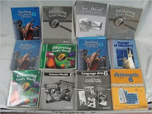 13 Lot A Beka Abeka 6th 6 Grade Homechool School Christian Curriculum Teacher Key Quiz Test Text Book Lot Spelling Literature Math Language Arts Spelling Science Observing Gods World Voyage Of Discovery