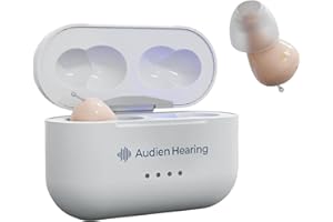 Audien Hearing ATOM PRO 2 Wireless Rechargeable OTC Hearing Aids, Premium Comfort Design and Nearly Invisible