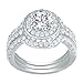 Newshe 5Ct Wedding Band Engagement Ring Set for Women 925 Sterling Silver Round White Cz Size 5-10
