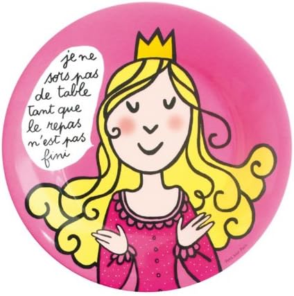 Princess Dessert Plate 20 Cm Princess Je Ne Sors Pas De Table Tant Que Le Repas N Est Pas Fini Amazon Co Uk Baby