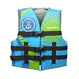 Oceans 7 US Coast Guard Approved, Youth Life Jacket, Type III Vest, PFD, Personal Flotation Device, Blue
