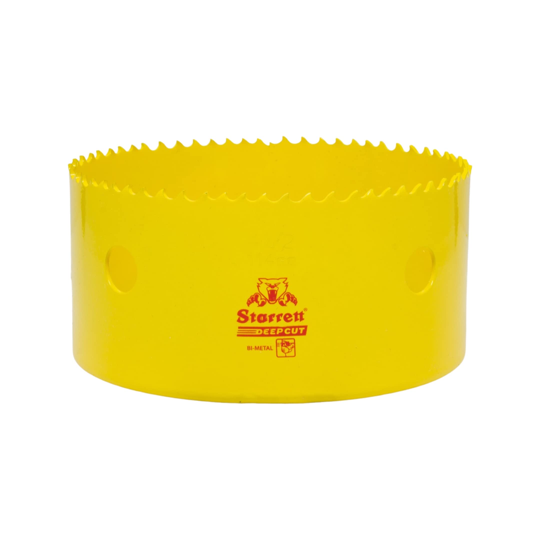 Starrett Deep Cut Hole Saw - DCH0412 Heavy Duty Bi-Metal with Extra Cobalt HSS Teeth - For Metals Wood Cast Iron Fibreglass Plastic Materials - 114mm