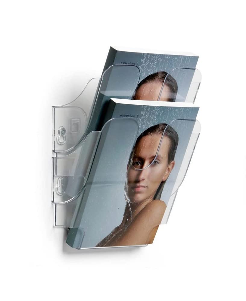 Durable FlexiPlus 2 1709013400 Literature Holder with 2 Compartments A5 Portrait - Transparent