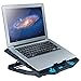 Rosewill Gaming Laptop Cooler Notebook Cooling Pad, 5 Silent Blue LED Fans w/Powerful Air Flow, Control Panel w/LCD Screen, Portable Height Adjustable Laptop Stand, Comfortable for Wrists