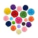 Fecedy® 15pcs Mixed Colors Tissue Paper Pom-poms Flower Ball for Wedding and Party and Outdoor Decorate