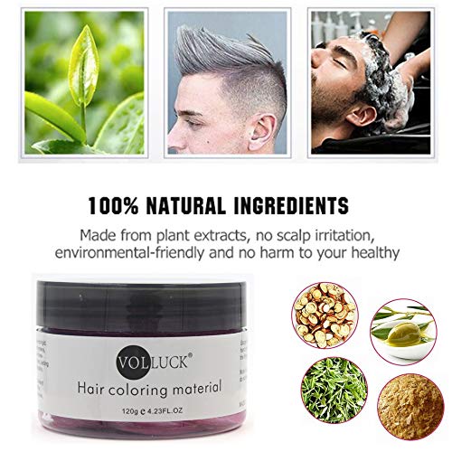 VOLLUCK Hair Wax Pomades 4.23 oz Natural Hair Coloring Wax Material