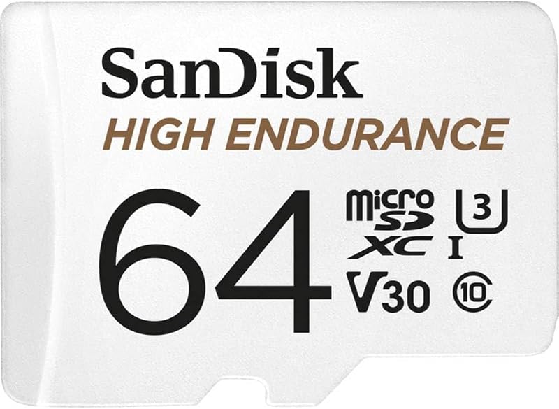 SanDisk High Endurance 64 GB microSDXC Card with SD Adapter U3 V30