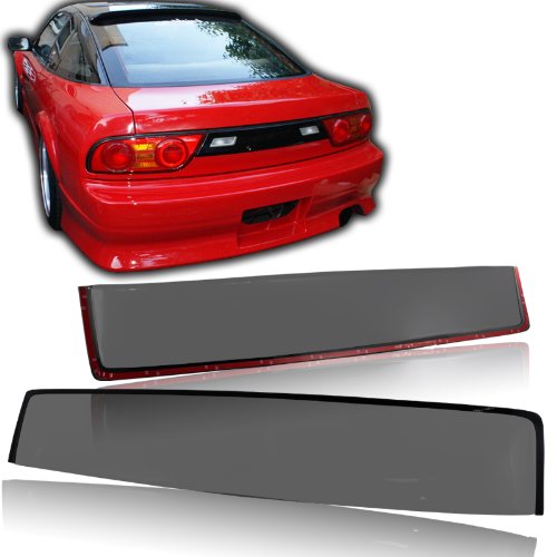 19 1994 Nissan 240sx S13 Hatch Black Tint Transparent Abs Rear Roof Visor Spoiler Rooftop Wind Deflectors Automotive