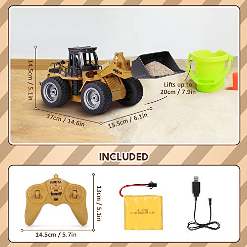 SGILE RC Remote Control Truck Toy, Full Function Alloy Construction Vehicle for Kids, Medium - Thumbnail 5