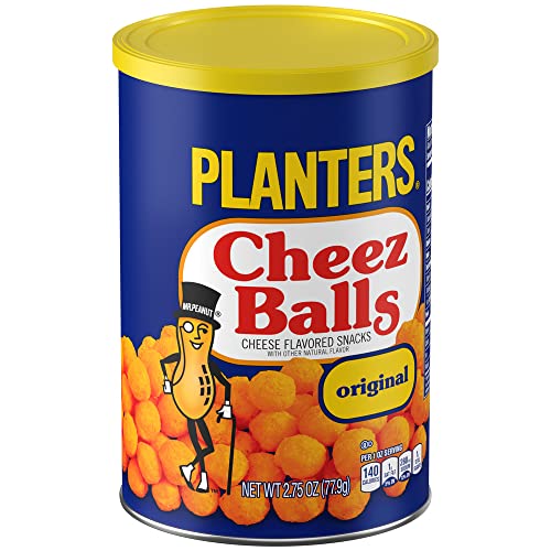 PLANTERS Original Cheez Balls Cheese Flavored Snacks, 2.75 oz Canister