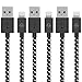 Go Beyond 6 Feet 8 Pin Fabric Braided Nylon Premium Durable Data Sync /Charging Cable for iPhone 5/6/6+, iPad Mini, iPod Touch 5th Generation (Black)
