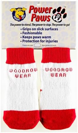 Amazon Com Woodrow Wear Power Paws Traction Socks For Dogs Red