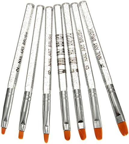 7pcs UV Gel Acrylic Crystal Nail Design Builder Painting Brush Pen