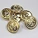 14 Pieces Metal Blazer Button Set - Naval Anchor CREST - for Blazer, Suits, Sport Coat, Uniform, Jacket (Gold 18mm 23mm)