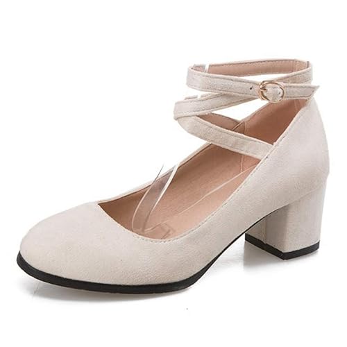 Amazon Com Cybling Women S Ankle Strap Mary Jane Pumps