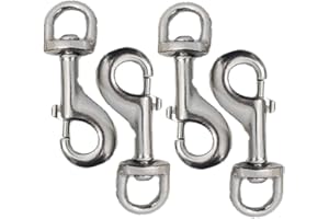 DACUAN Swivel Eye Snap Clip Hook, Swivel Snap Hooks, 4 Pcs Dog Leash Clip Leash Clasp Large Heavy Duty Swivel Eye Bolt Snap H