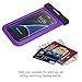 MoKo Waterproof Phone Pouch Holder, Underwater Cellphone Case Dry Bag with Lanyard Armband Compatible with iPhone 16 15 14 13 12 11 Pro Max X/Xr/Xs Max/SE 3, Samsung S24/S23/S21/S20/S10/S9, Purple