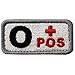 EmbTao Type O Positive Tactical Blood Type Fastener Hook&Loop Patch - Black & Red - 2