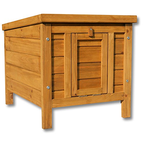 WilTec Niche pour Chien Rongeurs Clapier Lapin Petits Animaux Mangeoire Jardin