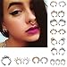 Elegant4beauty 20 Pcs 12mm Fake Septum Clicker Nose Ring Non Piercing Hanger Clip Body Jewelry