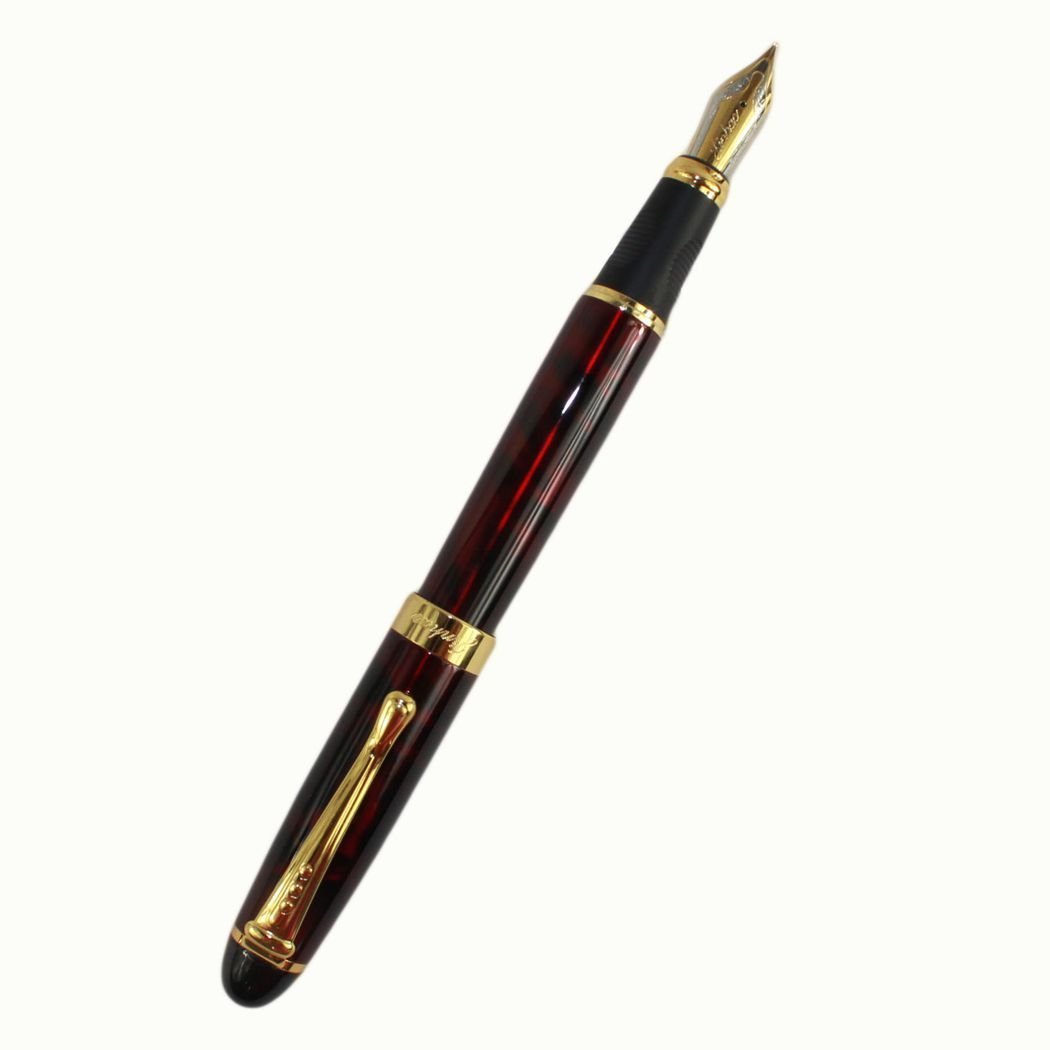 Fashion Elegant Jinhao 450 Dark Red Fountain Pen with Golden Clip