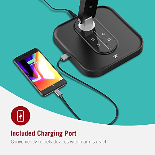 image for TaoTronics LED Desk Lamp with USB Charging Port, (2700 - 6500K) 5 Colo