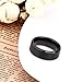 SOMEN TUNGSTEN 8mm Ceramic Black Brushed Comfort Fit Wedding Ring, 9.5