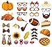20Ct Thanksgiving Day Photo Booth Props - Funny Turkey Party Decorations Supplies