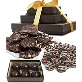 From You Flowers - Sweet and Salty Dark Belgian Chocolate Gift Tower for Birthday, Anniversary, Get Well or Celebration
