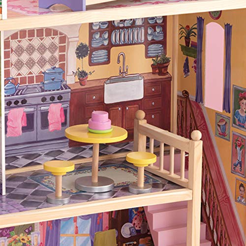 KidKraft Puppenhaus Kayla aus Holz mit Möbeln und Zubehör, Spielset mit 3 Spielebenen für 30 cm Puppen, Spielzeug für Kinder ab 3 Jahre, 65092 - Exklusiv bei Amazon – Bild 6