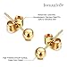 JewelrieShop Ball Earrings 316L Surgical Steel Earrings Round Ball Stud Earrings Set for Women