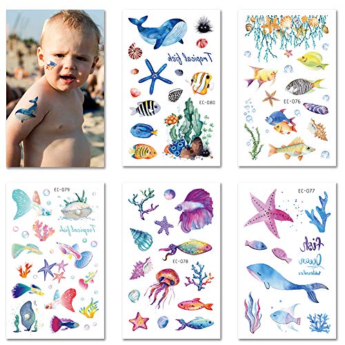 3 Sheets+Temporary+Tattoos+Waterproof+Supplies