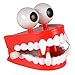 Liberty Imports 12 Pack Jumbo 3 Inches Chattering Teeth with Eyes Classic Wind Up Chomping Walking Teeth Office Toy Dentures - Novelty Party Favors Kids Gag Gifts