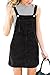 Annystore Womens Corduroy Suspender Skirt Mini Bib Overall Pinafore Dress with Pocket