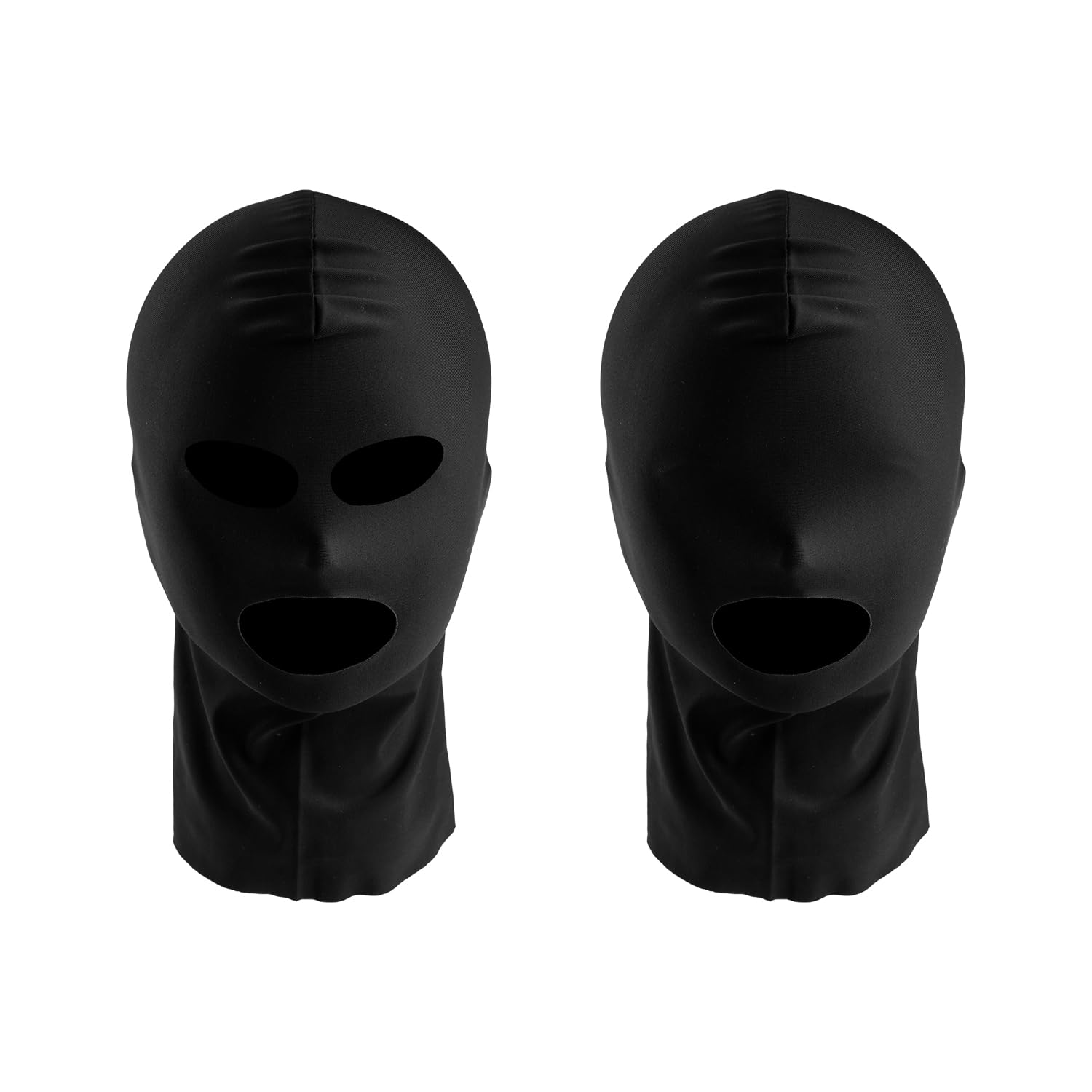Bojueshaw 2-Pack Full Cover Hood Masks,Breathable Black Face Mask,Eye & Mouth Openings for Couple Games,Cosplay,Halloween & Role Playing