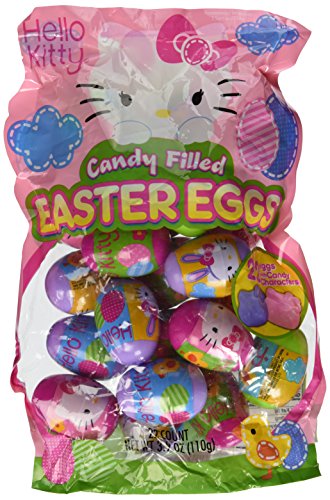 Hello Kitty Candy Filled Easter Eggs - Contains 22 Hello Kitty Shaped Candy Filled Eggs