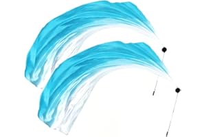 Abiyou 2PCS Dance Silk Veil Poi, Belly Dance Colorful Veil Poi, Silk Poi Throwing Balls, Silk Belly Dance Ball, Suitable for 