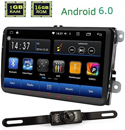 for Volkswagen Jetta Golf Passat Tiguan T5 Skoda Seat Android 6.0 9 inch HD 1280720 Double Din Car Stereo with Easy Connect RDS Radio SWC Canbus Deaoder Bluetooth Hands-Free Calling GPS Navigation
