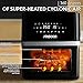 PINSOON 10-Quart Air Fryer, Rotisserie Shaft & Layer Racks & Nonstick Basket, Electric Hot Air Fryer Oven Oilless Cooker, 12 Accessories, 8 Cooking Presets, LED Digital Touchscreen 50 Recipes