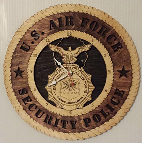 Laser Engraved, Personalized WT365C Air Force Security Wall Clock