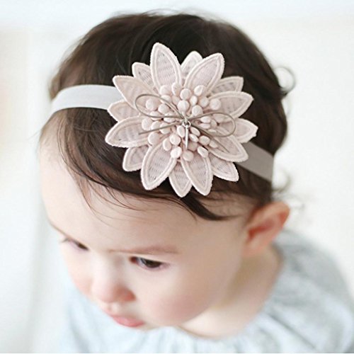 DIGOOD Toddler Baby Girls Boys Flower Ribbon Hairband Party Head Decor Accessories (Pink)