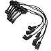 Evan-Fischer Spark Plug Wire Compatible with Mitsubishi Montero 97-02 / Montero Sport 97-07 Set 6 Leads 5mm Long